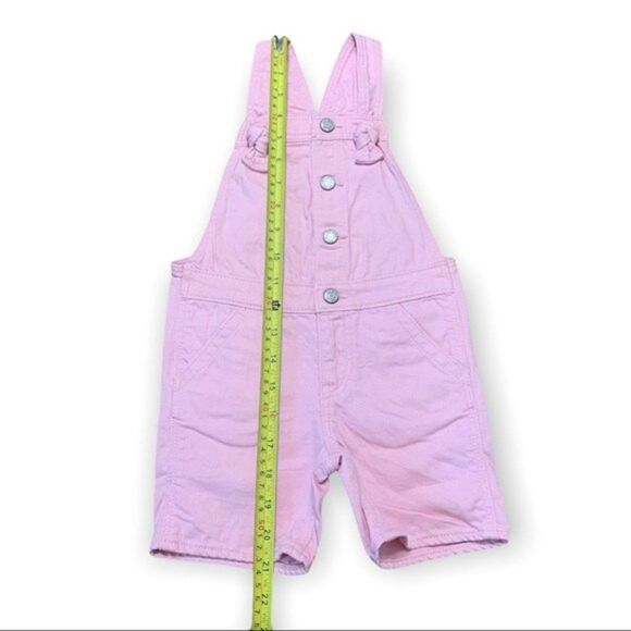 GAP Toddler Girl Soft Pink Short Overalls Size 3 Toddler - Picture 5 of 7
